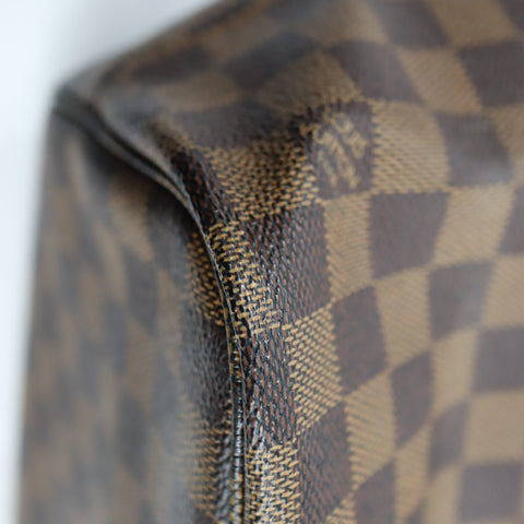 Pre-Owned #BPALAN06161 Louis Vuitton Damier Ebene Neverfull MM Tote Bag N51105