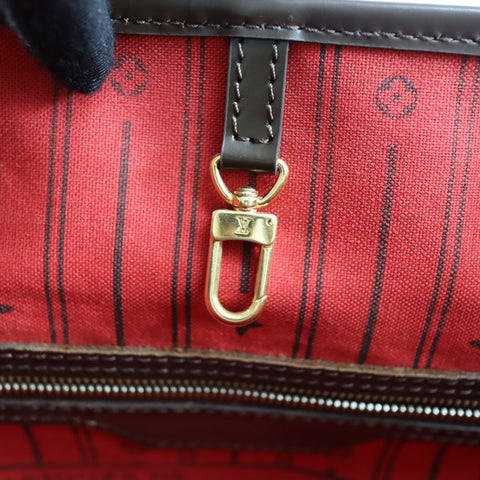 Pre-Owned #BPALAN06161 Louis Vuitton Damier Ebene Neverfull MM Tote Bag N51105