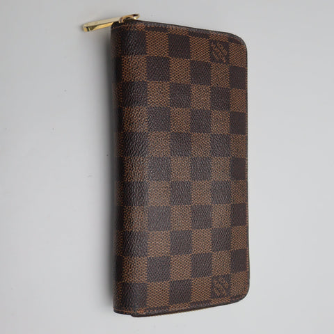 Pre-Owned #71977 Louis Vuitton Damier Zippy Wallet Round Zip Long Wallet N60015
