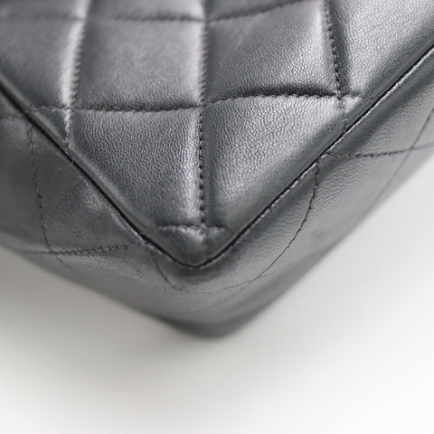 Pre-Owned #01278 CHANEL Matelasse Chain Backpack Lamb Skin Black CC