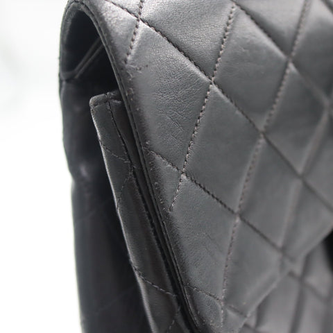Pre-Owned #01278 CHANEL Matelasse Chain Backpack Lamb Skin Black CC