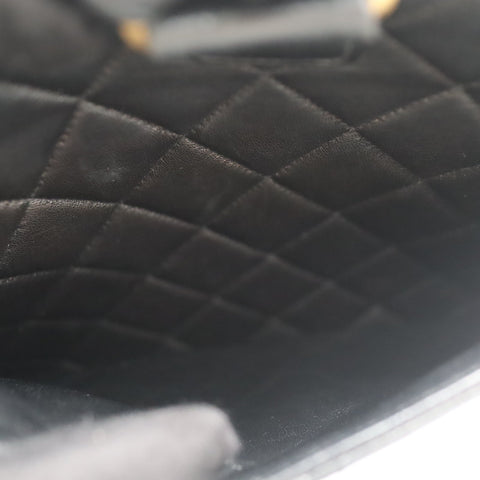 Pre-Owned #01278 CHANEL Matelasse Chain Backpack Lamb Skin Black CC
