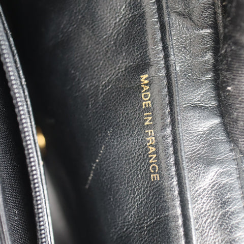 Pre-Owned #01278 CHANEL Matelasse Chain Backpack Lamb Skin Black CC