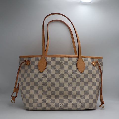 Pre-Owned #71826-   Louis Vuitton Damier Azur Neverfull PM Tote Bag N41362
