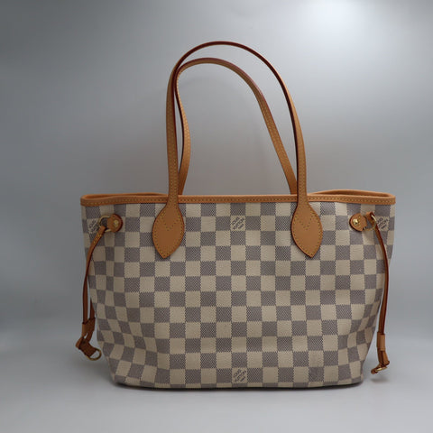 Pre-Owned #71826-   Louis Vuitton Damier Azur Neverfull PM Tote Bag N41362