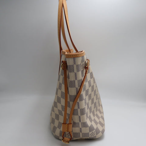 Pre-Owned #71826-   Louis Vuitton Damier Azur Neverfull PM Tote Bag N41362