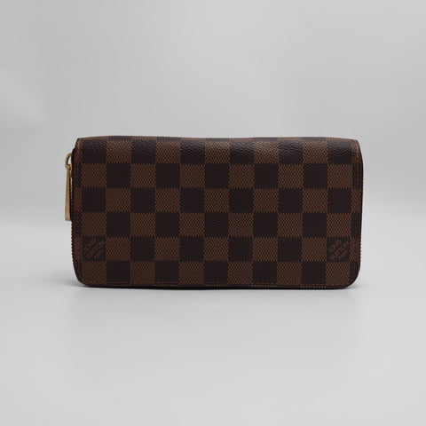 Pre-Owned #2250 Louis Vuitton Damier Zippy Organizer Long Wallet N60003