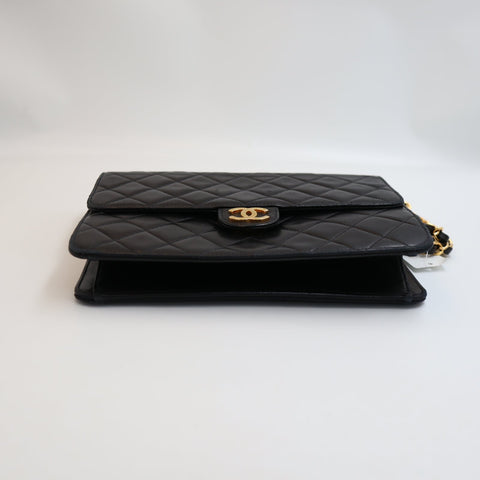 Pre-owned #90152 CHANEL Matelassé Chain Shoulder Bag | Push-Lock | Lambskin | Black | 5 Series (1997–1999) | Gold Hardware | Vintage