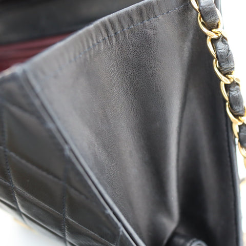 Pre-owned #90152 CHANEL Matelassé Chain Shoulder Bag | Push-Lock | Lambskin | Black | 5 Series (1997–1999) | Gold Hardware | Vintage