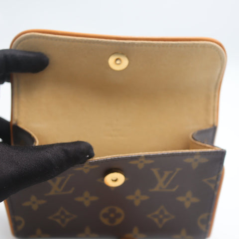 Pre-Owned #71584 Louis Vuitton Monogram Pochette Florentine Clutch bag waist belt S M51855