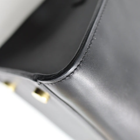 Pre-Owned #SF32411 Saint Laurent Paris Cabas 2Way Shoulder Handbag Leather Black 357395