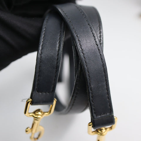 Pre-Owned #SF32411 Saint Laurent Paris Cabas 2Way Shoulder Handbag Leather Black 357395