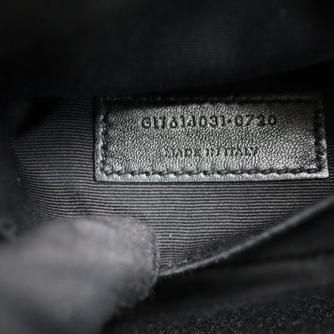 Pre-Owned #SF32420 Saint Laurent YSL mini Lou Belt Shoulder Bag leather Black