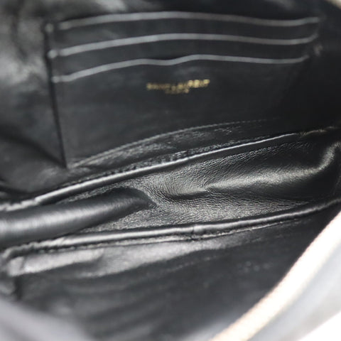 Pre-Owned #R08211 Saint Laurent Paris YSL Mini Bag Lou Chain Shoulder Bag in Black Leather