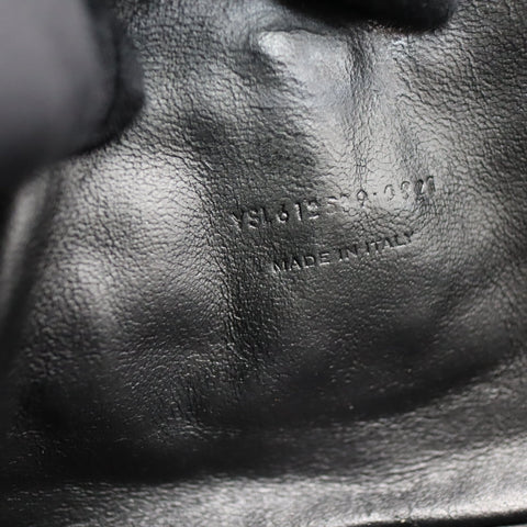 Pre-Owned #R08211 Saint Laurent Paris YSL Mini Bag Lou Chain Shoulder Bag in Black Leather