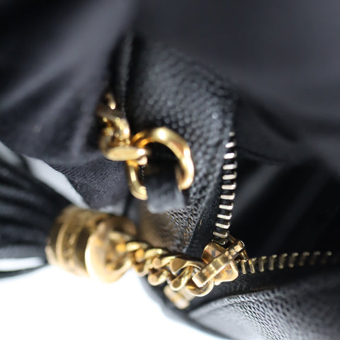 Pre-Owned #R08211 Saint Laurent Paris YSL Mini Bag Lou Chain Shoulder Bag in Black Leather