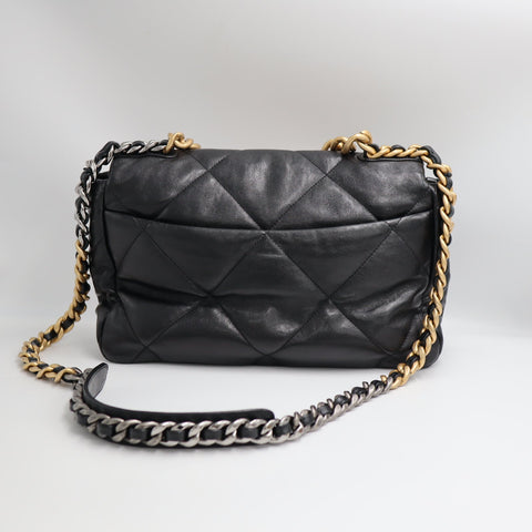 Pre-Owned #72766 CHANEL CC Chanel 19 Chain Hand Shoulder Bag Lambskin Leather AS1161