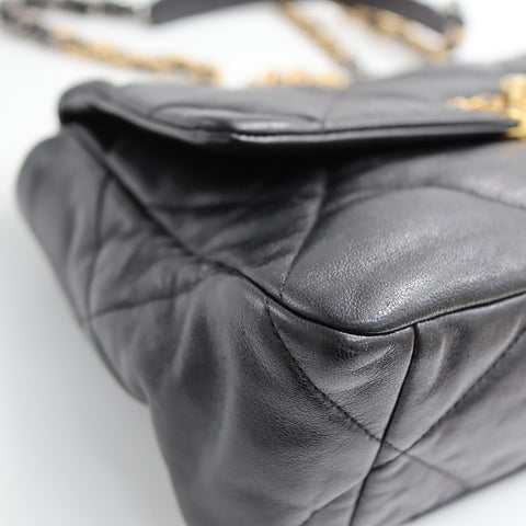 Pre-Owned #72766 CHANEL CC Chanel 19 Chain Hand Shoulder Bag Lambskin Leather AS1161