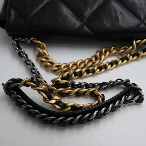 Pre-Owned #72766 CHANEL CC Chanel 19 Chain Hand Shoulder Bag Lambskin Leather AS1161