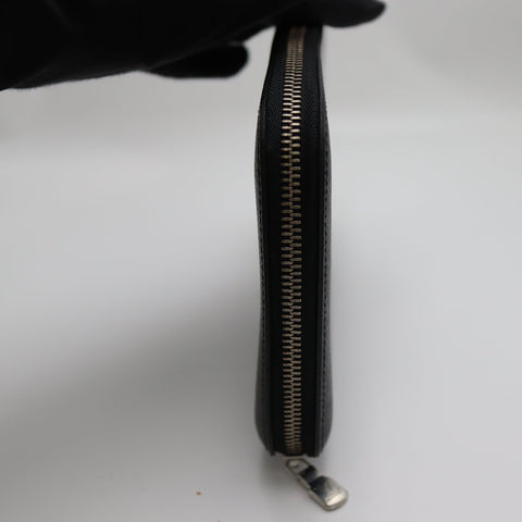 Pre-Owned #71087 Louis Vuitton Taiga Atoll long wallet  leather Black Ardoise M30652