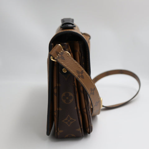  Pre-Owned #R7082508 Louis Vuitton Monogram reverse Pochette MetisMM 2way Shoulder Handbag M44876