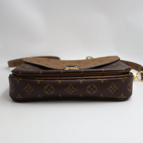  Pre-Owned #R7082508 Louis Vuitton Monogram reverse Pochette MetisMM 2way Shoulder Handbag M44876