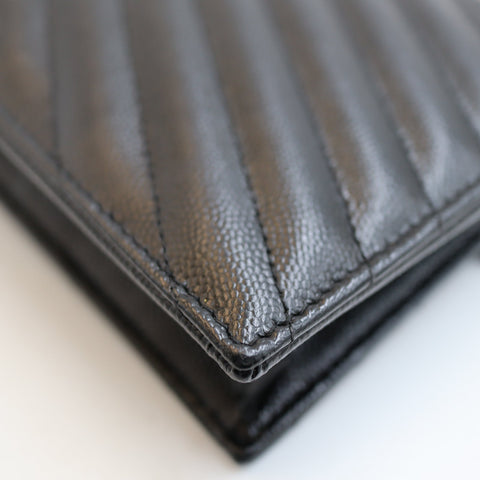 Pre-Owned #R7082504 Saint Laurent Cassandra Envelope Chain Shoulder Bag Black 742920