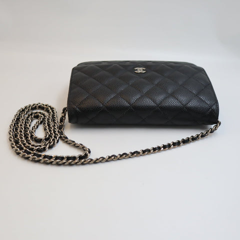 Pre-Owned #R7082505 CHANEL Caviar Classic WOC Shoulder Crossbody Bag AP0250
