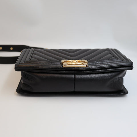 Pre-Owned #R7082507 CHANEL Boy Chanel Chain Shoulder Bag Black A67086