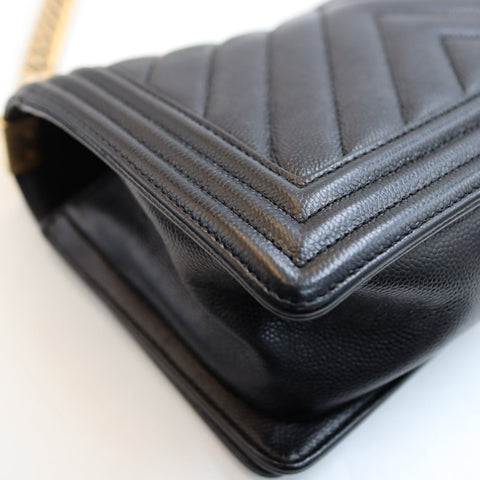 Pre-Owned #R7082507 CHANEL Boy Chanel Chain Shoulder Bag Black A67086