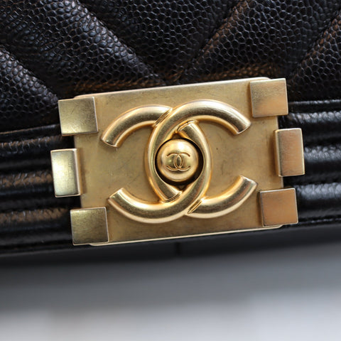 Pre-Owned #R7082507 CHANEL Boy Chanel Chain Shoulder Bag Black A67086