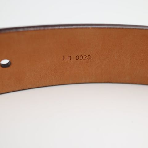 Pre-Owned #2005 Louis Vuitton Santur LST Belt Leather Dark Brown M6809
