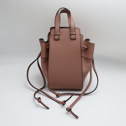 Pre-Owned #71117 Loewe Hammock mini Drawstring bag 2way Crossbody Hand Bag pink beige A538V07X10
