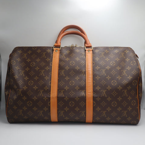 Pre-Owned #71805 Louis Vuitton Monogram Keepall 50 Travel Bag Brown M41426