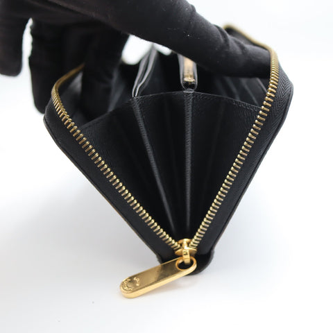 Pre-owned #71210  LouisVuitton Epi zippy wallet  black Final sale