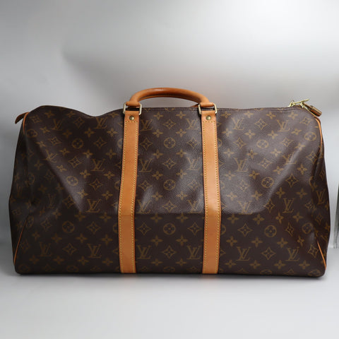 Pre-Owned #72308 Louis Vuitton Monogram Keepall 50 Travel Bag Brown M41426