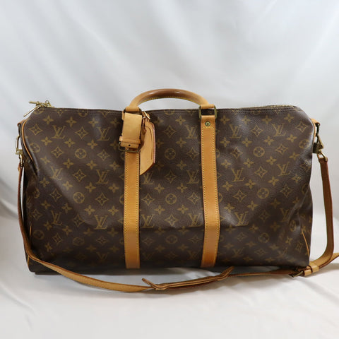 Pre-Owned #303-5 Louis Vuitton Monogram Keepall Bandouliere 50 Travel Bag Boston Bag M41416